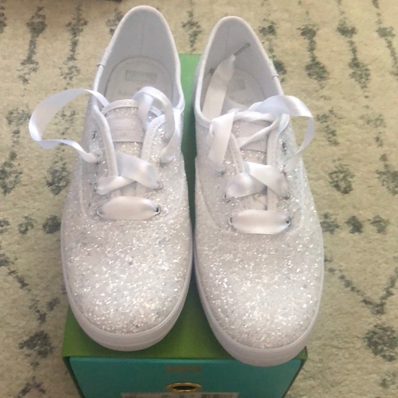 sparkly white keds
